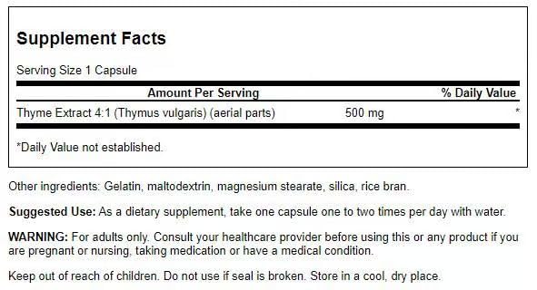 Thyme leaf capsules close-up