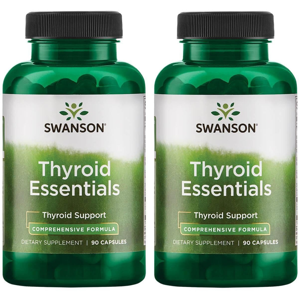 Front view of Swanson Thyroid Essentials 90 capsules 2-pack