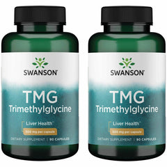 Swanson TMG Trimethylglycine bottle with 2-pack packaging