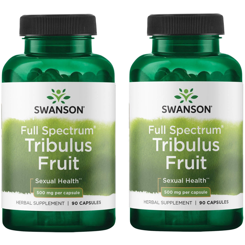 Bottle of Swanson Full Spectrum Tribulus Fruit 500 mg 90 Caps (2 Pack)