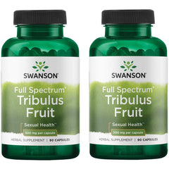 Bottle of Swanson Full Spectrum Tribulus Fruit 500 mg 90 Caps (2 Pack)