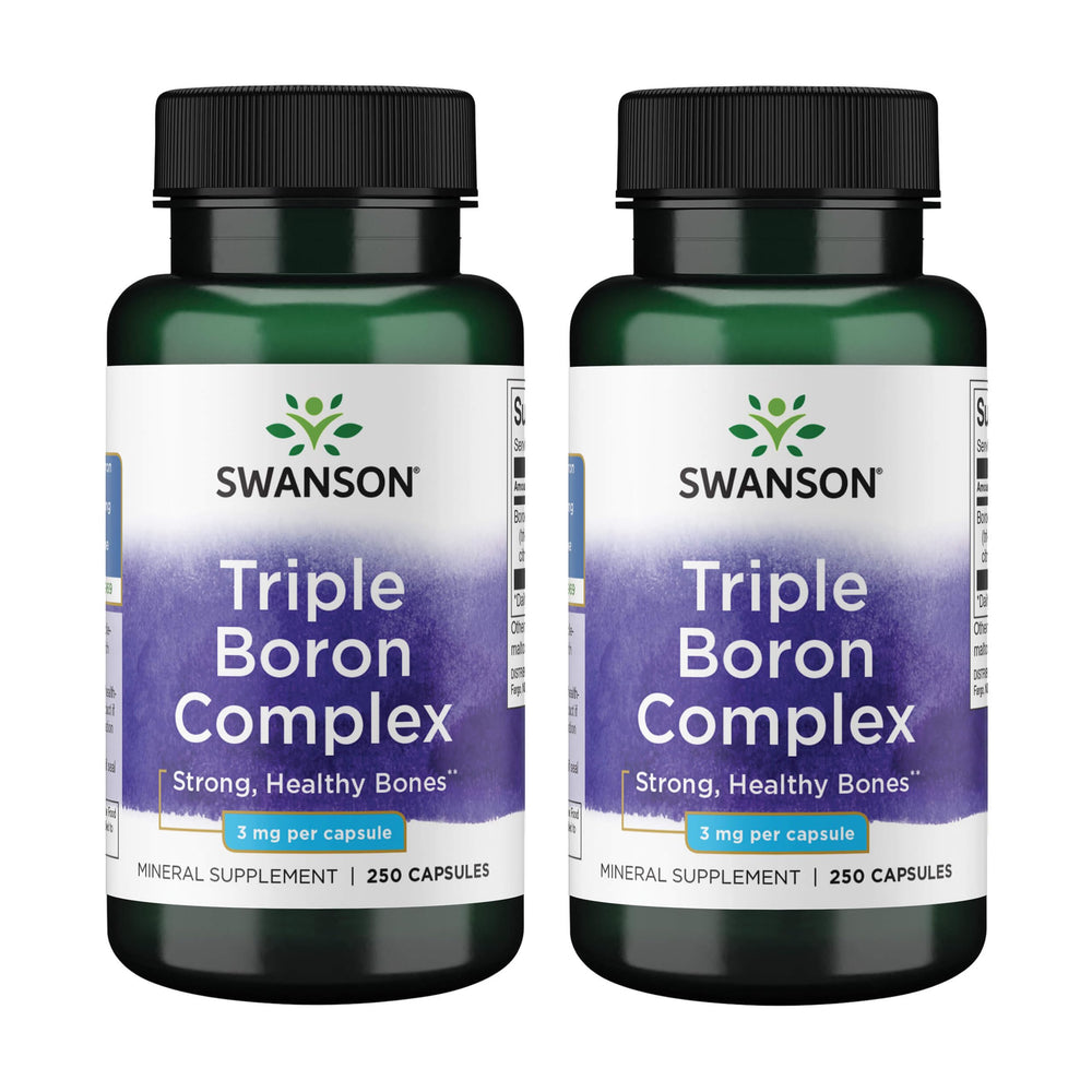 Swanson Triple Boron Complex bottle front with two-pack