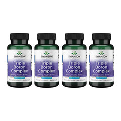 Front view of Swanson Triple Boron Complex 4-pack bottle