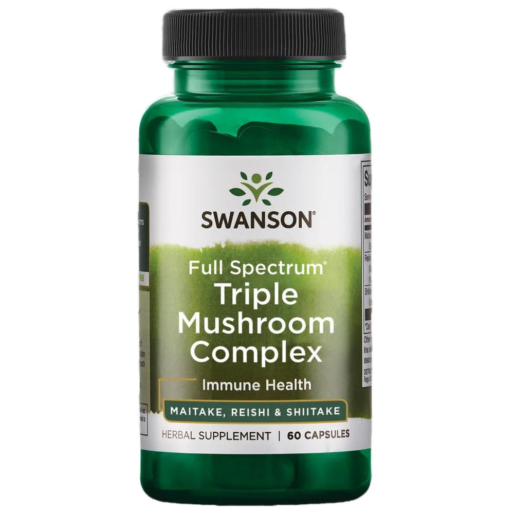 Swanson Full Spectrum Triple Mushroom Complex bottle label