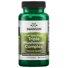 Swanson Full Spectrum Triple Mushroom Complex bottle label