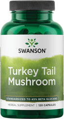 Bottle of Swanson Turkey Tail Mushroom, 120 capsules