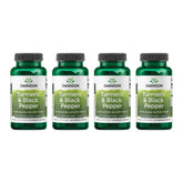 Swanson Turmeric & Black Pepper 60-capsule bottle in a four-pack