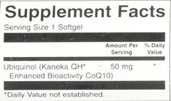 Softgel capsules of ubiquinol 50 mg