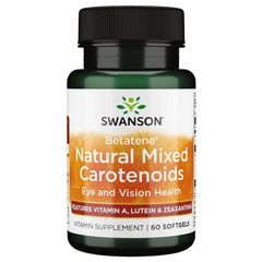 Non-GMO Swanson Betatene carotenoids supplement capsule bottle