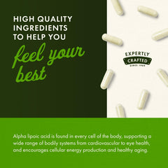 Swanson Ultra Alpha Lipoic Acid serving size illustration for clear dosage guidance