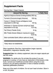 Swanson Uric Acid Cleanse bottle back showing label details for detox support