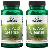 Swanson Uric Acid Cleanse bottle front with seven-herb blend for kidney support