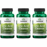 Swanson Uric Acid Cleanse bottle front view highlighting natural detox support for daily wellness