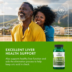 Swanson Uric Acid Cleanse milk thistle extract showcases liver wellness focus.