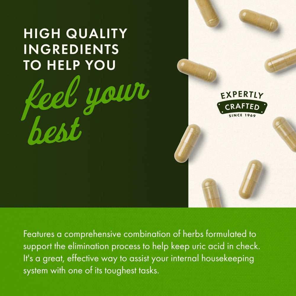 Swanson Uric Acid Cleanse turmeric component hints at natural anti-inflammatory properties.