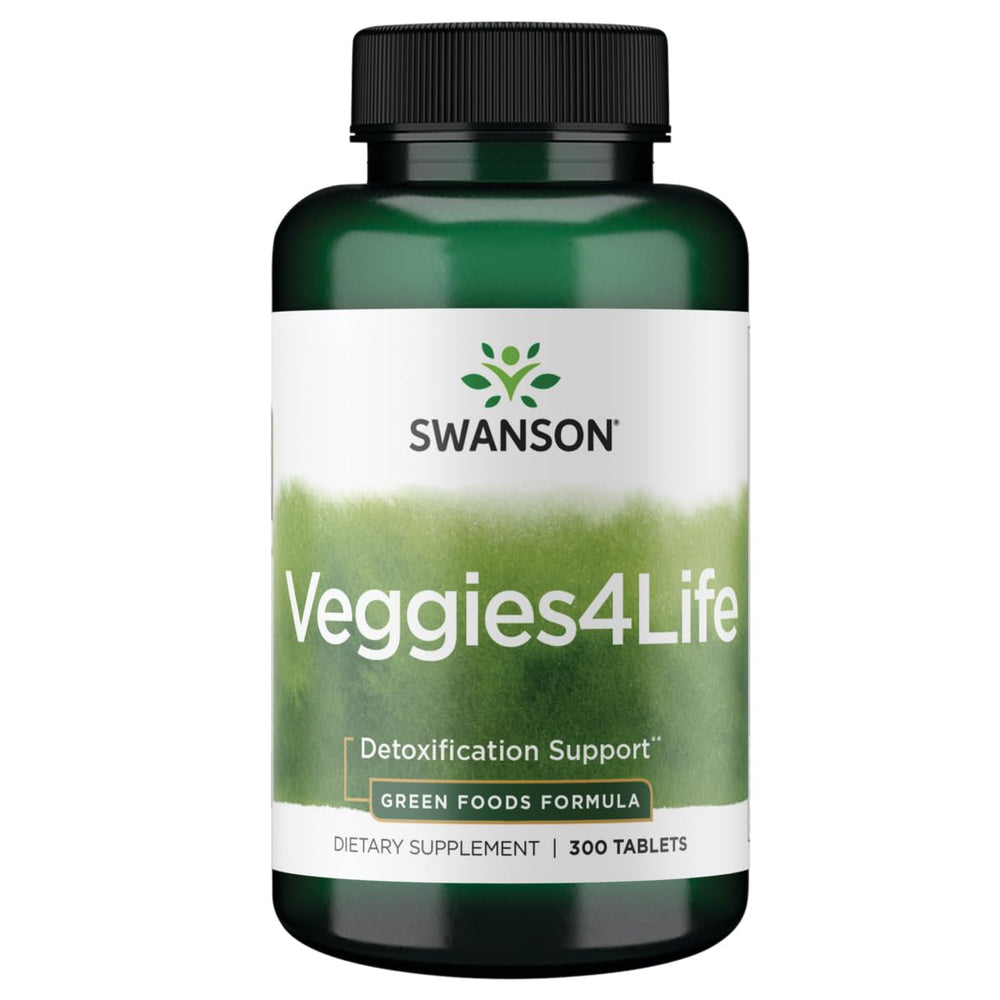 Swanson Veggies4Life 300 Tabs bottle – front view