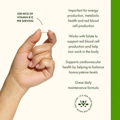 Supplement facts panel for Swanson Vitamin B12