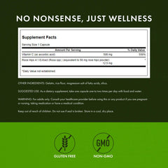 Capsule featuring Vitamin C and rose hips