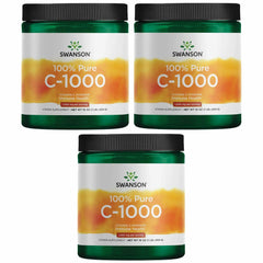 Bottle of Swanson Vitamin C Powder 1000 mg per serving