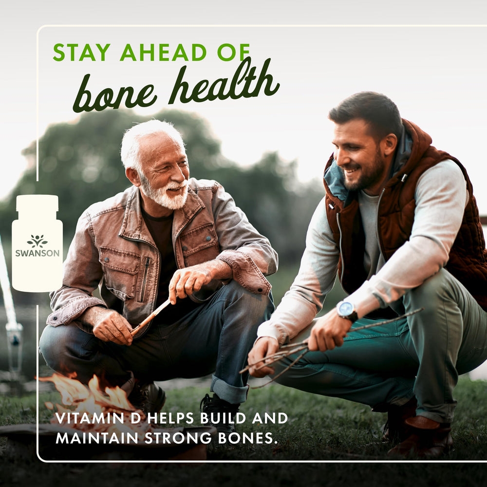 Swanson Vitamin D3 125 mcg softgels bottle side view