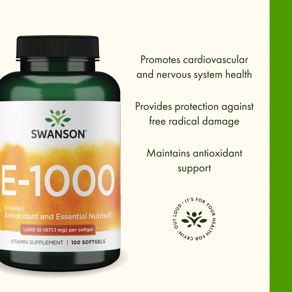 Heart health concept with Swanson Vitamin E bottle