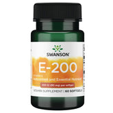 Bottle of Swanson Vitamin E 200 IU softgels