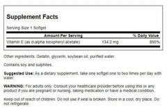 Swanson Vitamin E 200IU Softgels - 2 Pack back view