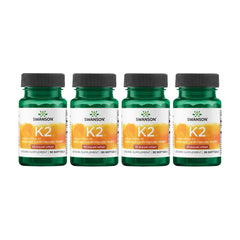 Front view of Swanson Vitamin K2 bottle (50 mcg Menaquinone-7 from Natto) 30 softgels