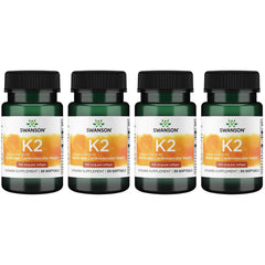 Swanson Vitamin K2 Menaquinone-7 100 mcg per softgel - 30 softgels - 4 pack
