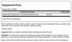 Close-up of Swanson Vitamin K2 Menaquinone-7 100 mcg softgels