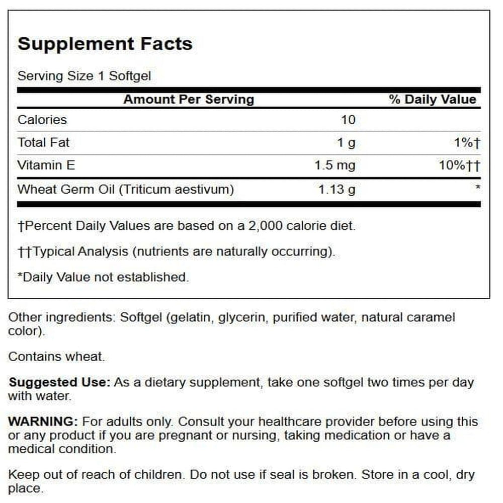 Close-up of wheat germ oil softgels