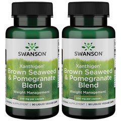 Swanson Xanthigen Brown Seaweed & Pomegranate Blend 200 mg, 90 Liquid Veggie Caps (2 Pack)