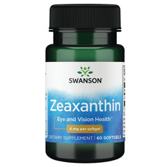 Swanson Zeaxanthin 4 mg bottle label