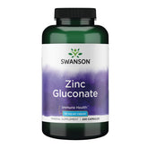Bottle of Swanson Zinc Gluconate 50mg capsules