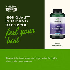 Zinc gluconate capsules designed for optimal absorption