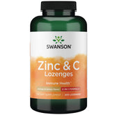 Bottle of Swanson Zinc & Vitamin C Lozenges – 200 count