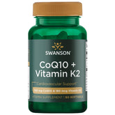 Swanson Coq10 + Vitamin K2 60 Sgels bottle