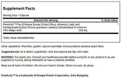 Front view of Swanson HRB Pomegranate EXT STD 250 mg 60 capsules