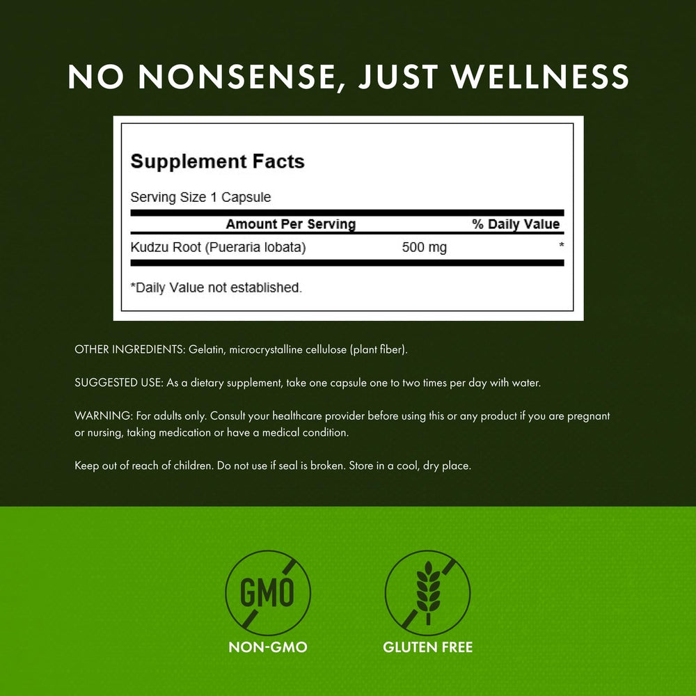 Swanson Kudzu Root product packaging and label