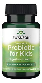 Swanson PROBIOTIC Kids NAT Cherry 60 CHWBL bottle front view