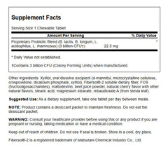 Vegan probiotic for children - packaging and bottle label