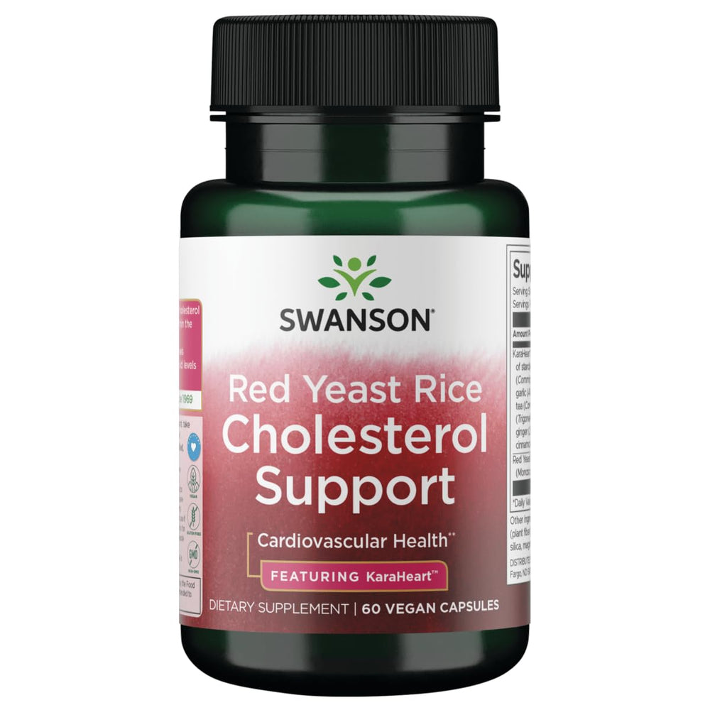Swanson Red Yeast Rice Cholesterol Support bottle front view
