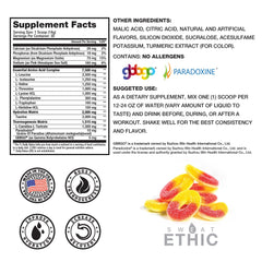 Glass of Sweat Ethic Amino Trim Blueberry Lemonade flavor