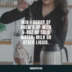 Sweat Ethic Brew’D UP with Colombian beans showing flavor and energy delivery