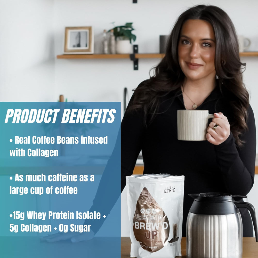Sweat Ethic Brew’D UP iced-coffee powder ready to mix