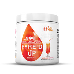 FYRE’D UP Tropical Sunshine flavor powder with label
