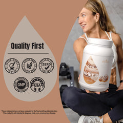 Sweat Ethic Whey'd scoop ready for a creamy cinnamon roll shake