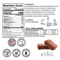 Sweat Ethic Whey'D triple whey blend close-up of ingredients