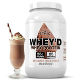 Sweat Ethic Whey'D protein powder tub front for quick post-workout fueling