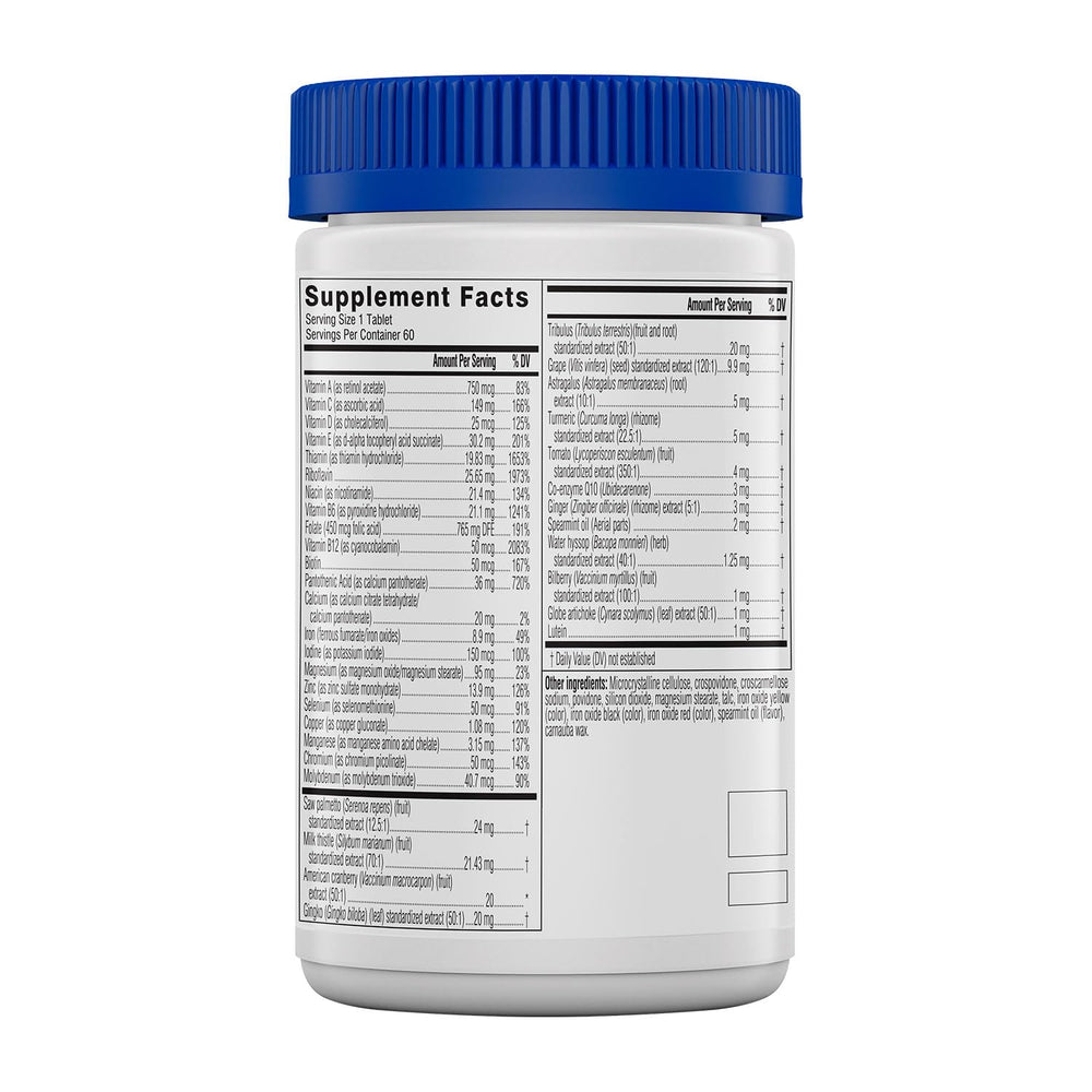 Close-up of Swisse bottle showing 60 tablets